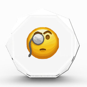 emoji monocle acrylic award