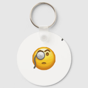 emoji monocle keychain