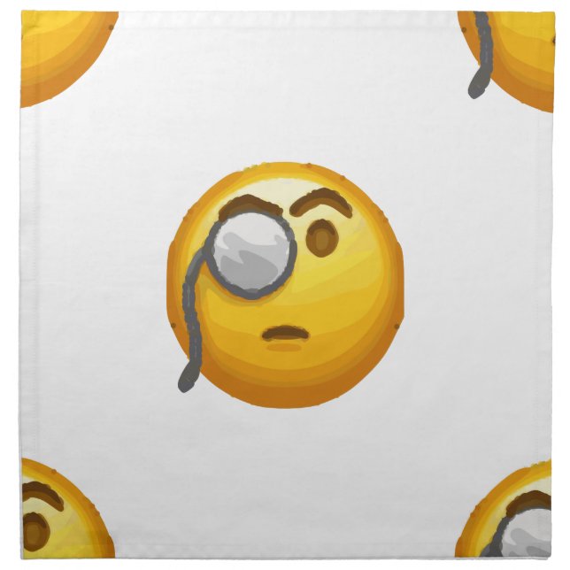 emoji monocle napkin (Front)
