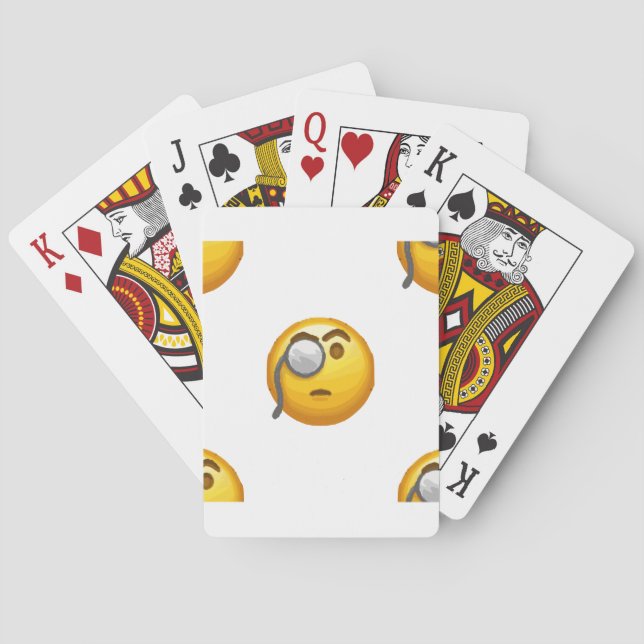 emoji monocle poker cards (Back)