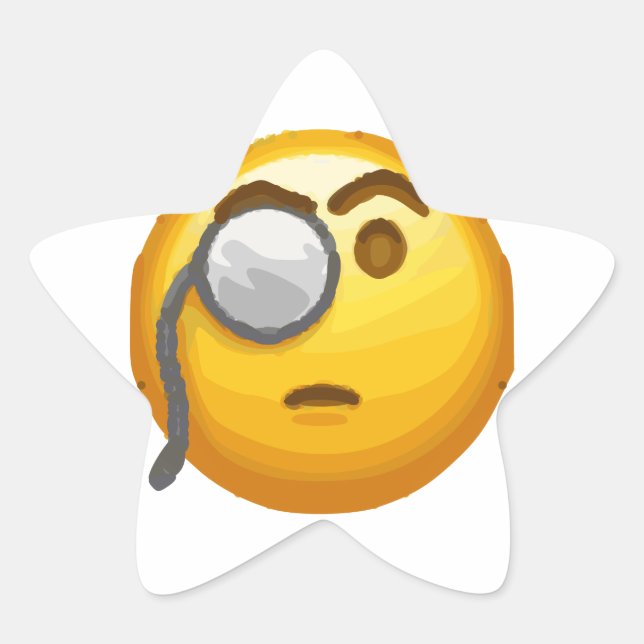 emoji monocle star sticker (Front)