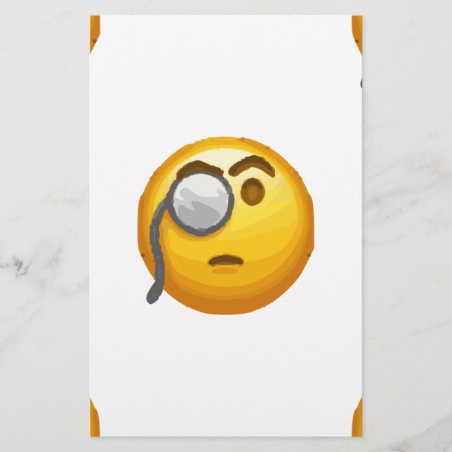 emoji monocle stationery (Front)