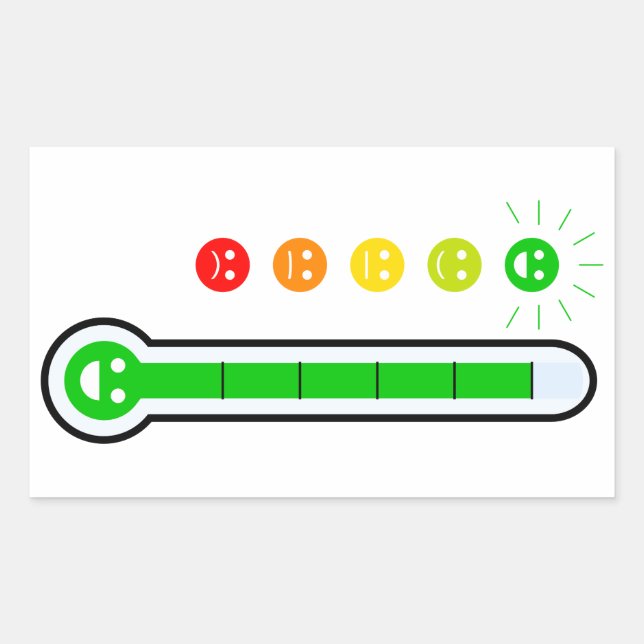 Emoji Mood Tracker Happiness Meter Vinyl Sticker (Front)