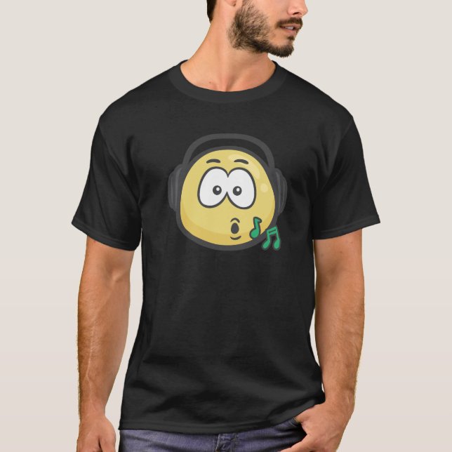Emoji: Music Face T-Shirt (Front)