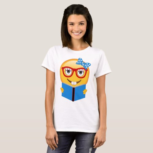 Emoji Nerd Bookworm Shirt