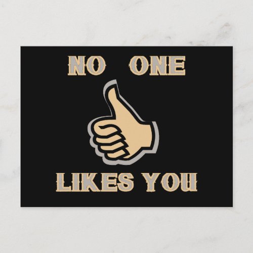 Emoji No One Likes You Postcard