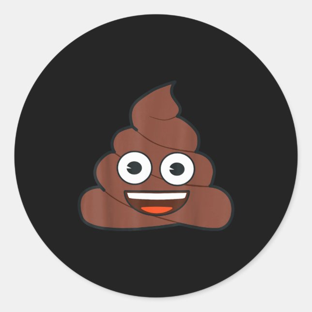 Emoji Op Happy Yellow Smile Face  Classic Round Sticker (Front)