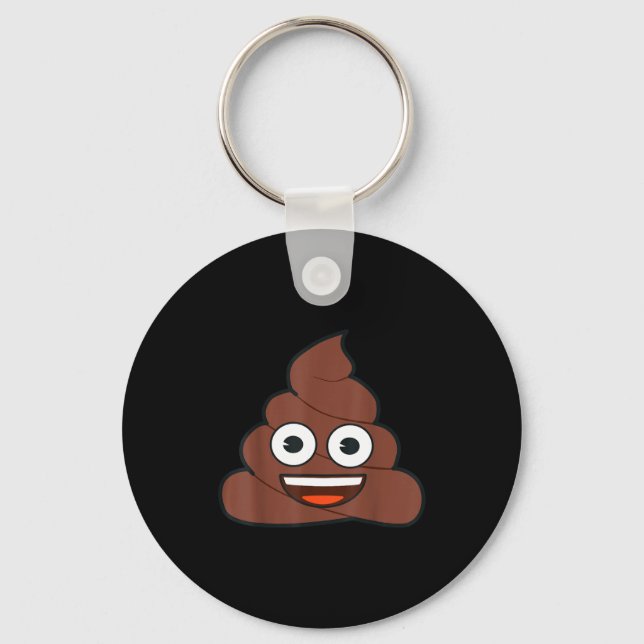 Emoji Op Happy Yellow Smile Face  Keychain (Front)