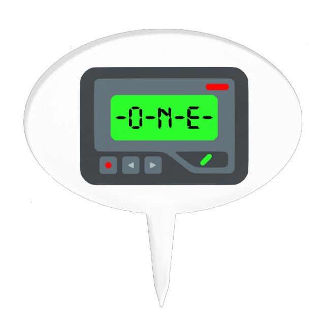 emoji pager cake topper (Front)
