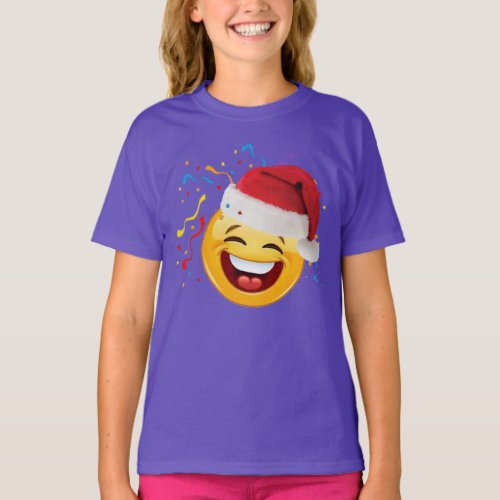 emoji party happy christmas tshirt design