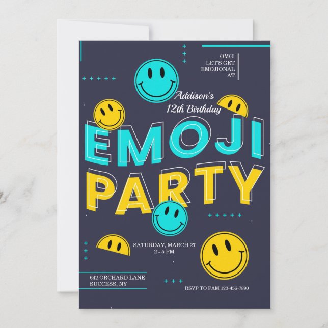 Emoji Party Invitation (Front)