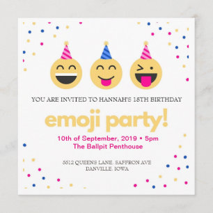 emoji party! invitation