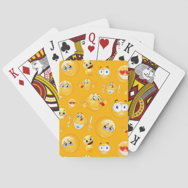 Emoji Pattern 2 Poker Cards (Back)