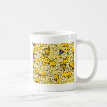 Emoji Pattern Coffee Mug by vectortoons at Zazzle