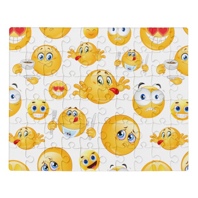 Emoji Pattern Jigsaw Puzzle (Puzzle Horizontal)