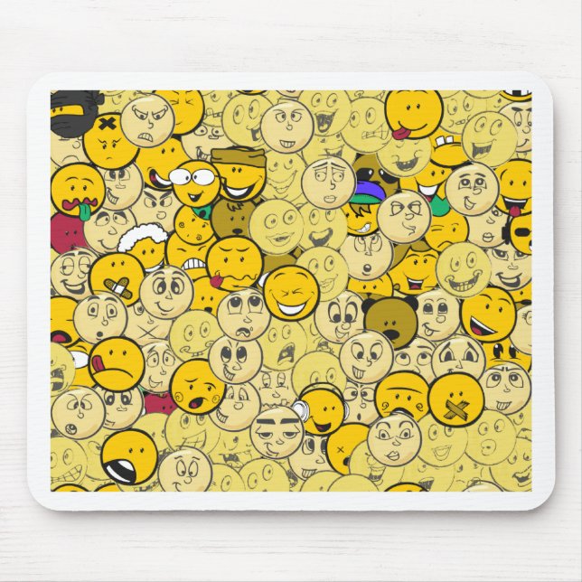 Emoji Pattern Mouse Pad (Front)