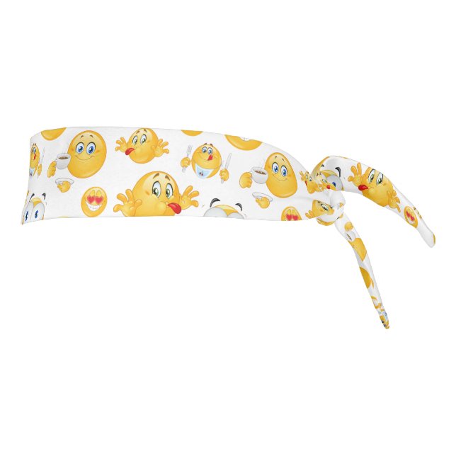 Emoji Pattern Tie Headband (Rotate 90)