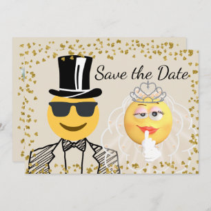 Emoji Photo Save the Date Invitation