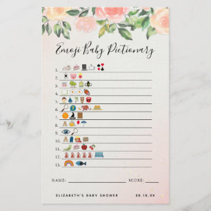 Emoji Pictionary Baby Shower Game