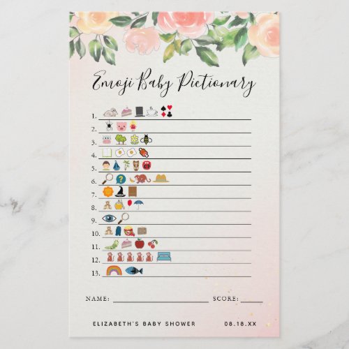 Emoji Pictionary  Baby Shower Game