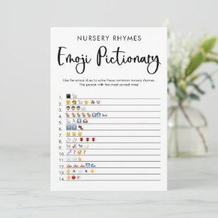 Emoji pictionary baby shower game gender neutral invitation