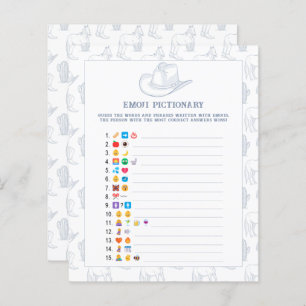 Emoji picture game Cowboy baby shower
