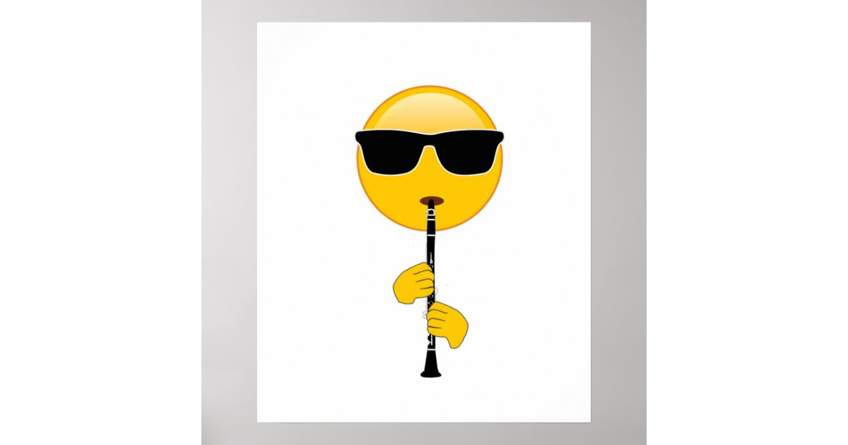 Emoji Playing Clarinet Poster | Zazzle