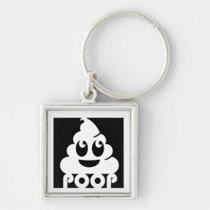 Emoji Poo Square Keychain