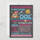 Emoji Pool Party Pooper Birthday Invitation