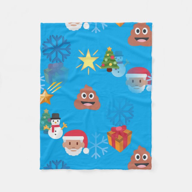 emoji poop christmas blanket (Front)