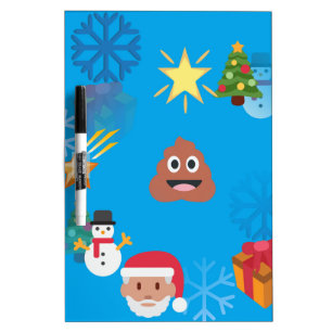 emoji poop christmas Dry-Erase board