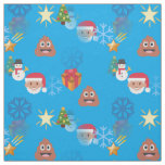 emoji poop christmas fabric