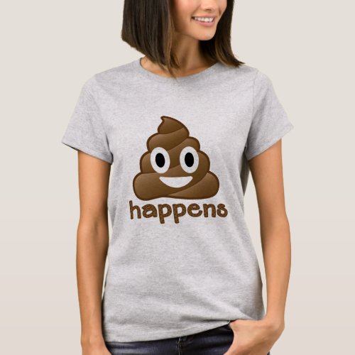 Emoji Poop Happens T_Shirt