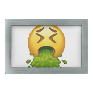 emoji puking belt buckle