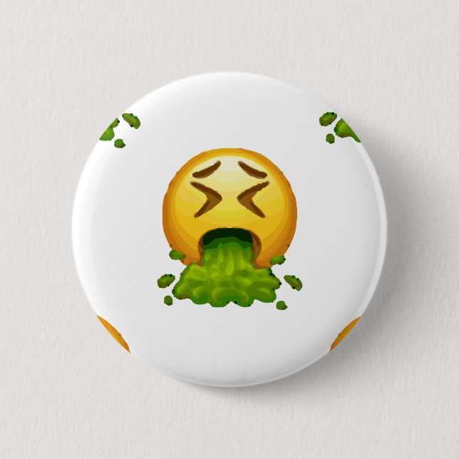 emoji puking button (Front)