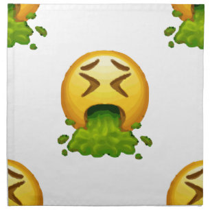 emoji puking cloth napkin