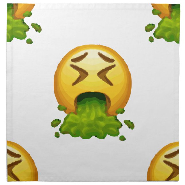 emoji puking cloth napkin (Front)