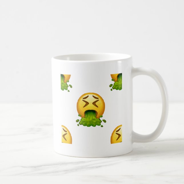 emoji puking coffee mug (Right)