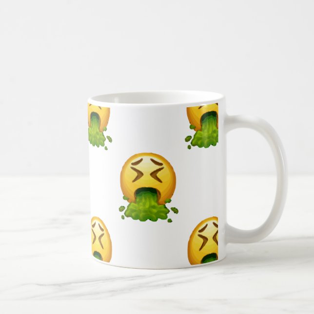 emoji puking coffee mug (Right)
