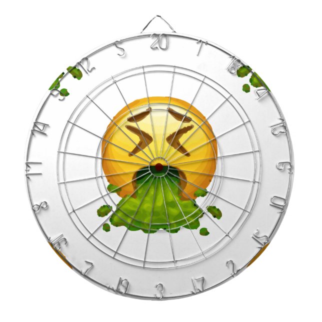 emoji puking dart board (Front)