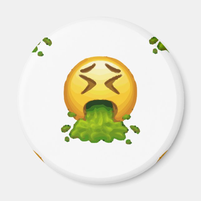 emoji puking magnet (Front)