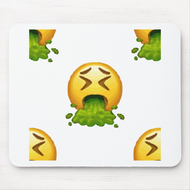 emoji puking mouse pad (Front)
