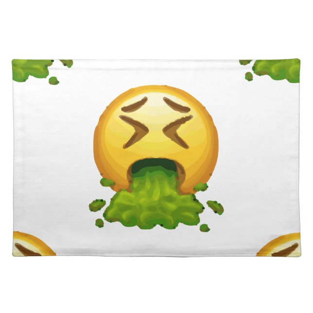 emoji puking placemat (Front)