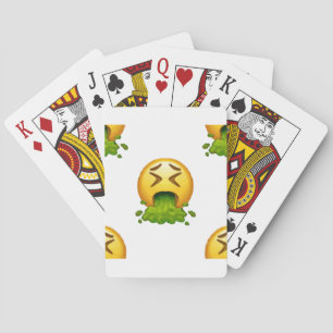 emoji puking poker cards