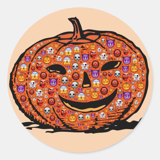 Emoji pumpkin stickers (Front)