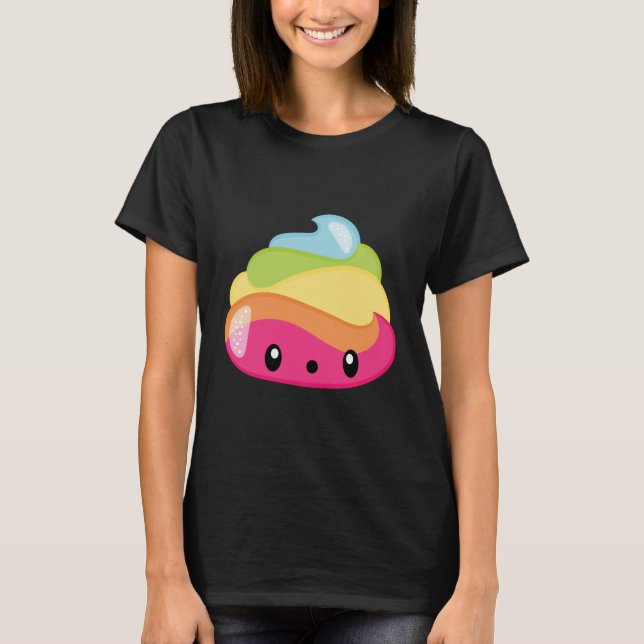 Emoji Raimbow Poop! T-Shirt (Front)