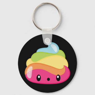 Rainbow poop emoji on sale keychain