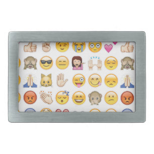 emoji rectangular belt buckle