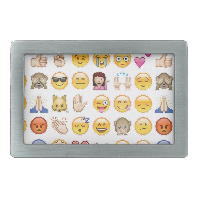emoji rectangular belt buckle (Front)