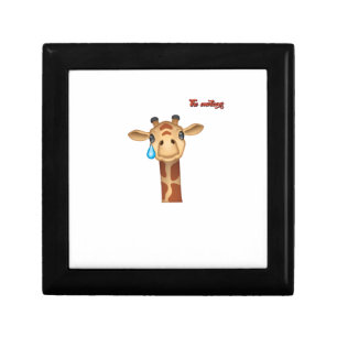 emoji sad crying giraffe face gift box
